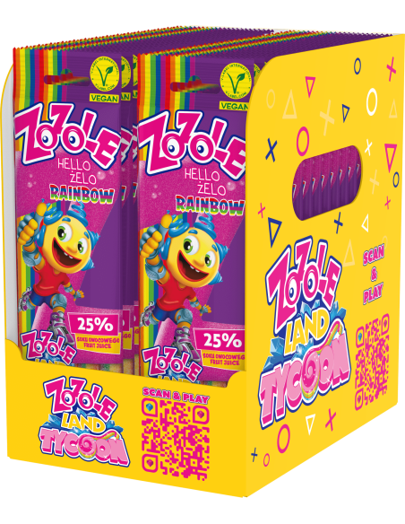 Zozole Rainbow Fizzy Gummy Strip 75 g