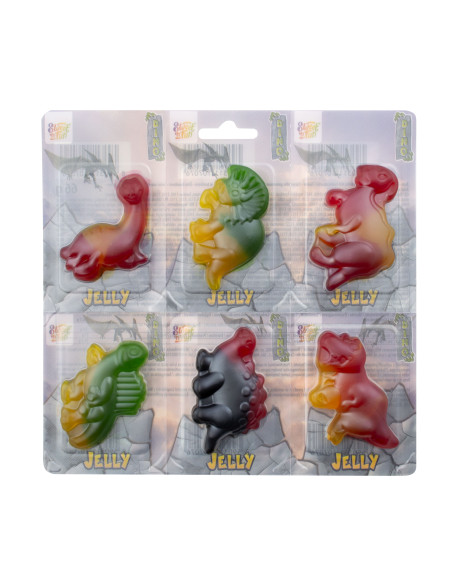 dino-jelly,caramelle-dinosauro,gommosi-frutta,blister-66g,caramelle-bambini,11-pezzi-dolci