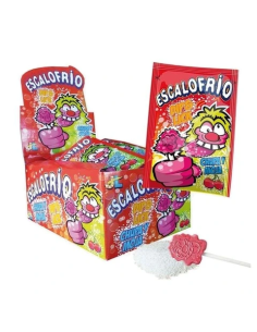 lecca lecca frizzante, escalofrio candy, polverina effervescente, dolciumi interattivi, candy acidulo, novità banco