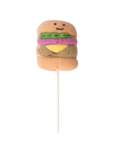 marshmallow hamburger, lecca mallow patatine, candy fast food, dolciumi divertenti, marshmallow su stecco, novità banco 2