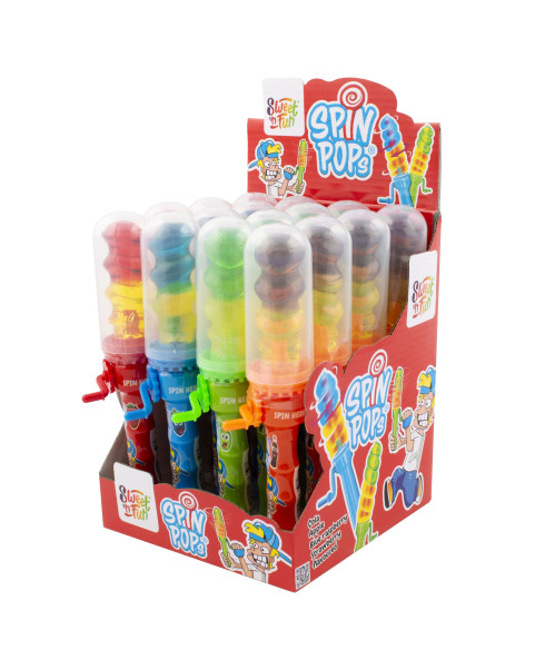 lecca lecca manovella, candy interattivo, lollipop cola, string pop, dolciumi divertenti, lecca lecca rotante