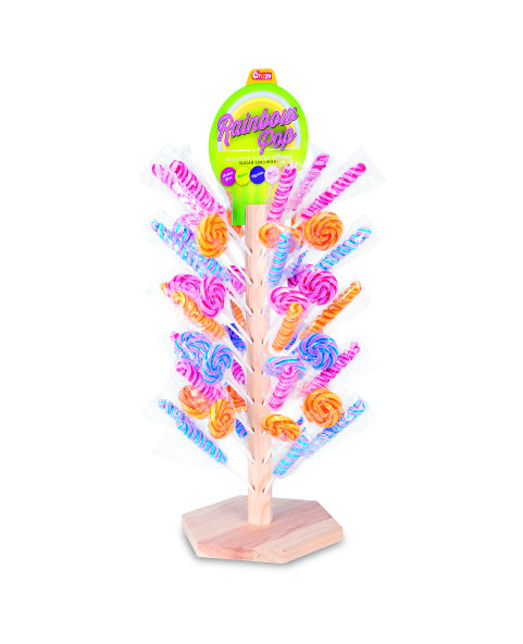 Mix rainbow tree wood lollipops gr.25...