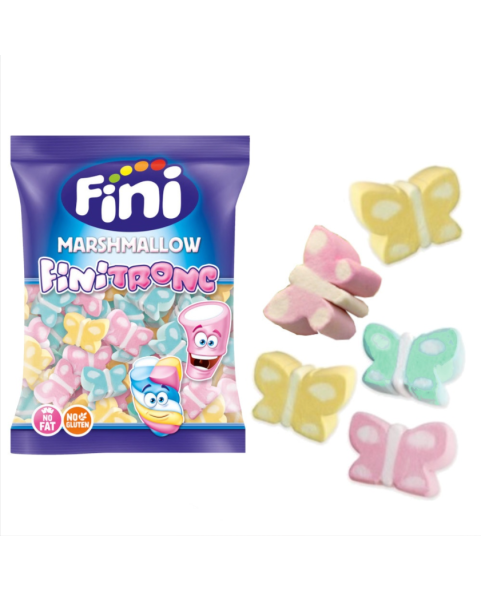 🦋 Fini Colorful Butterfly Marshmallows Soft and Gluten-Free – Colored Marshmallows | 1 Kg