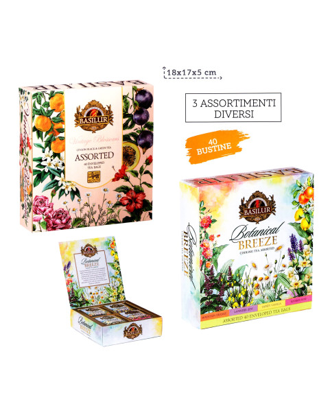 tè-basilur-40-filtri,assortimento-tè-ceylon,infuso-botanical-breeze,ingrosso-tè-pregiato,filtri-tè-verde,confezione-regalo-tè