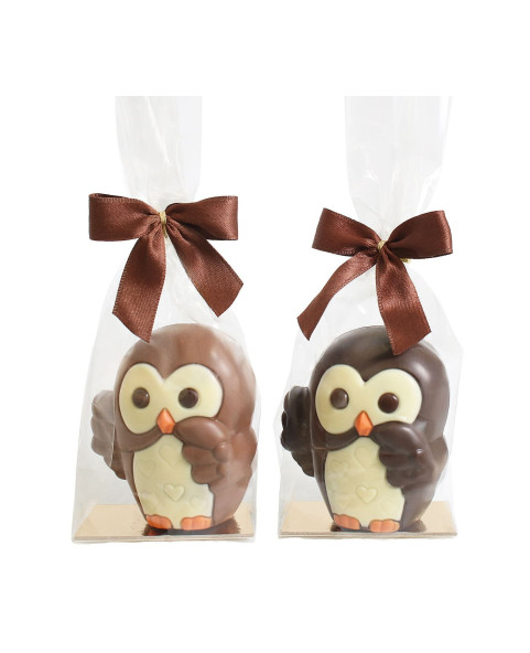 ryu-gufo-cioccolato,gufo-cioccolato,figura-cioccolato-regalo,cioccolato-tricolore,dolciumi-stagionali,cioccolato-confezionato