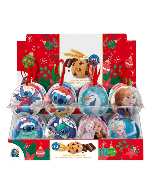 disney-christmas-balls,disney-tin-ornaments,chocolate-biscuits-disney,spiderman-mickey-princesses,christmas-display,disne