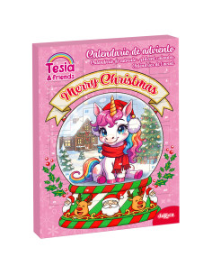 calendario-avvento-unicorno,calendario-natale,cioccolatini-latte,regalo-bambini,natale-unicorno,dolci-natalizi