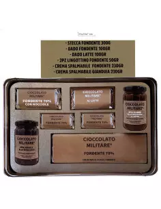scatola-lusso-metallo,cioccolato-fondente,crema-spalmabile,confezione-regalo-premium,assortimento-cioccolato,idea-regalo-gourmet