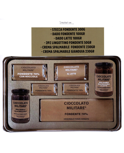 scatola-lusso-metallo,cioccolato-fondente,crema-spalmabile,confezione-regalo-premium,assortimento-cioccolato,idea-regalo-gourmet