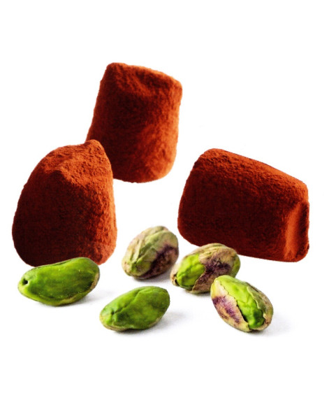 truffes-pistacchio-mathez,tartufi-cioccolato-pistacchio,praline-cacao,cioccolatini-sfusi,dolciumi-premium,ingrosso-cioccolato