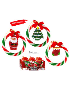 ghirlanda-natale,zucchero-duro,figurina-gelatina,dolce-natalizio,ghirlanda-dolciaria,decorazione-natale