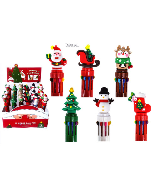 christmas-ballpoint-pens,christmas-colored-pens,10-color-pens,christmas-stationery,3x20-pens,christmas-gift-ideas
