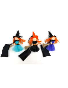 Rainbow Befana Figures with Bag – 12 Pieces – 3 Assorted Designs – H 18 cm