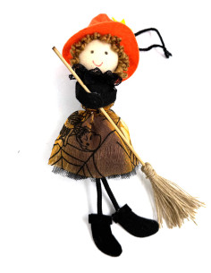Befana Volante Mandarina – 6 Pezzi – 1 Modello – H 22 cm