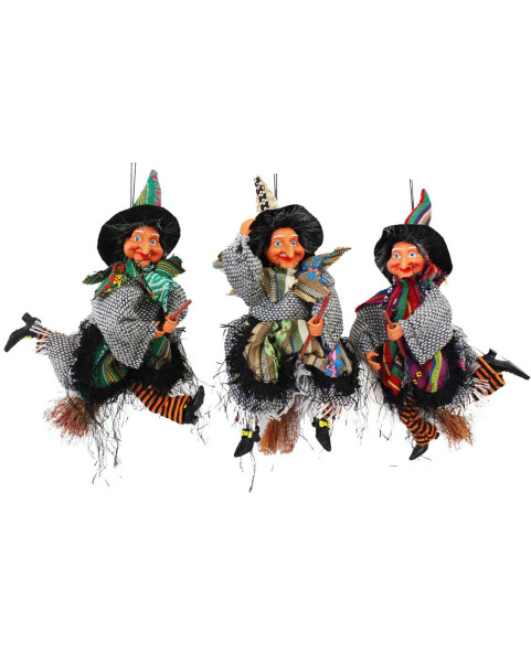 Befana Volante in Festa – 6 Pezzi – 3 Modelli – H 20 cm