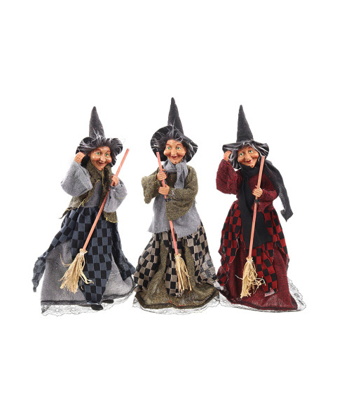 👑 40 cm Lady Befana with container, available in 3 assorted colours.