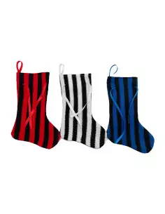 ⚽ 35 cm Football Team Wool Stocking – striped design, 3 colors and tulle back 🇮🇹