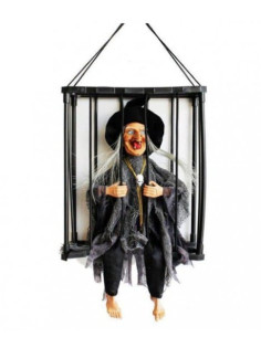 🧙‍♀️ Befana in Gabbia 30 cm – animazione con suono, movimento e sbarre mobili 🔊