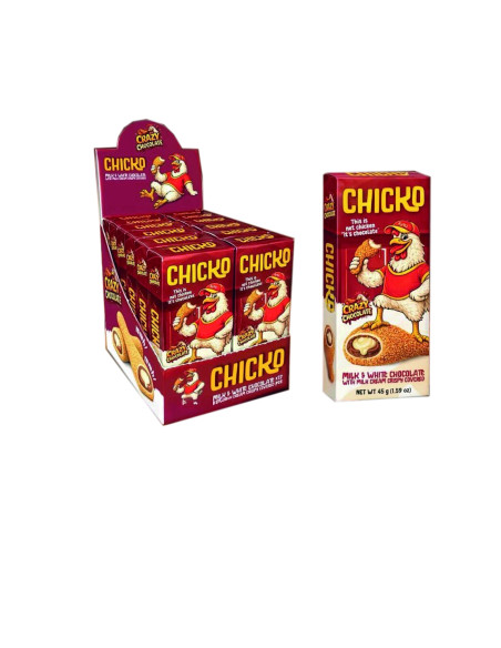 🍫 MR CHICKO 50 g – Original chicken leg shaped chocolate snack with creamy filling.