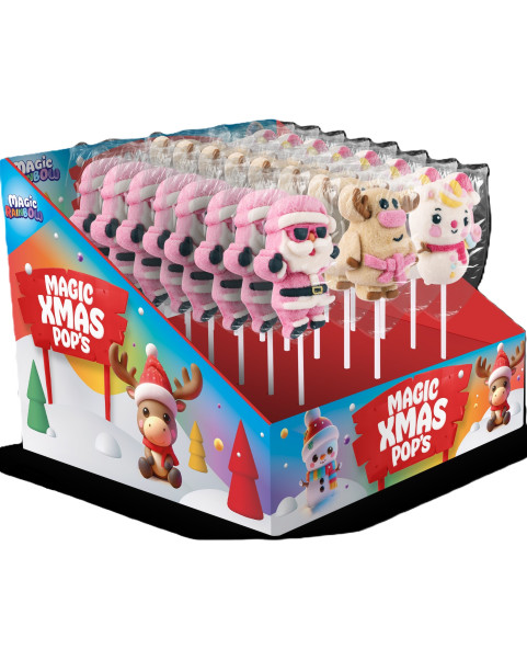 🎄🌈 Lecca Mallow Natale Magic Rainbow – Marshmallow natalizi colorati in 3 soggetti assortiti.