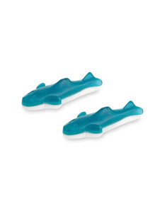 🦈 Squali Fini bianco e azzurro al gusto panna e frutta – 1 kg 2