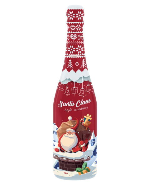 🎄 Natale Spumante Analcolico Fragola e Mela – 0,75 L | Formato 30 cm