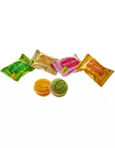 🍥 Maxi Macaron Gift Box with 18 Biscuits – 108 g | Strawberry, Matcha, Vanilla & Lemon 2