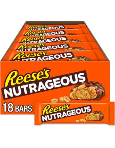 REESE'S NUTRAGEOUS 18 x 47 g – Chocolate bars with peanuts, peanut butter and caramel.