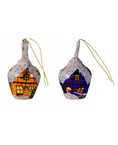 CIL. N° 60 CASETTE C/FUNE 12 g houses,christmas,chocolate,milk,string,foil