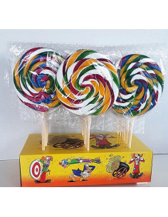lecca lecca, lecca spirale, lecca grandi, samba, lollipop maxi, dolciumi eventi, candy bar, lecca formato maxi