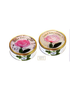 ROSSINI S-ingrosso-The Caffe Infusi e Biscotti,PEZZI 12 LATTA ROSE VINTAGE 400 g 6 colori 2