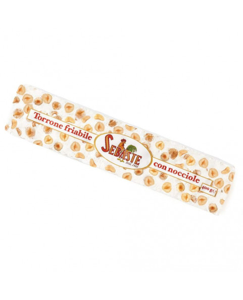 CRUMBLY NOUGAT Gr 400 HAZELNUT PZ 1 Sebaste, Wholesale sweets and candies www.ilcaramellaio2.com