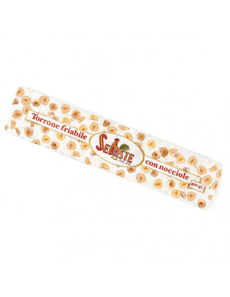 CRUMBLY NOUGAT Gr 400 HAZELNUT PZ 1 Sebaste, Wholesale sweets and candies www.ilcaramellaio2.com