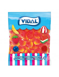 Sweet Vidal peach-flavoured gummy hearts, perfect for colourful candy assortments and pick & mix displays. 2