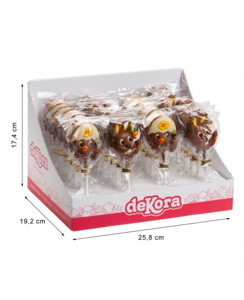 lecca cioccolato, dekora pasqua, pulcino cioccolato, coniglio cioccolato, lecca pasquali, dolci per bambini