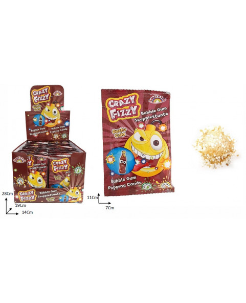 crazy-fizzy-cola, bubble-gum-scoppiettante, caramelle-cola-7g, bustina-11x7cm, dolciumi-feste